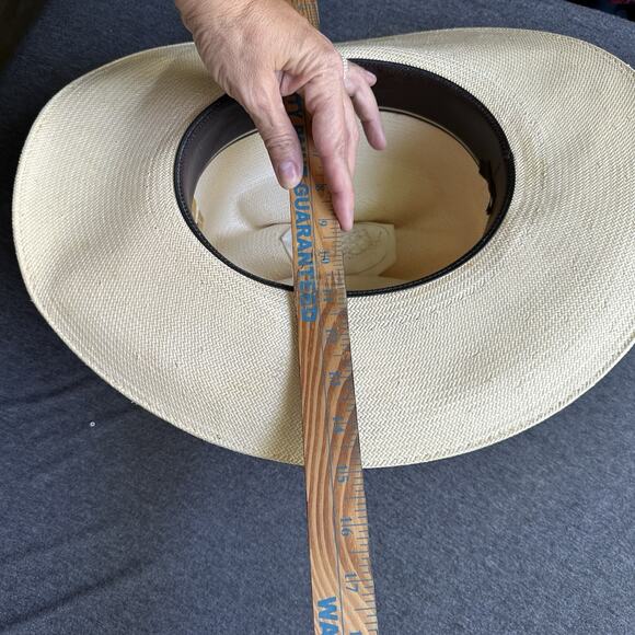 Resistol Self Conforming 5 Star Panama Western Cowboy Straw Hat - Picture 11 of 13